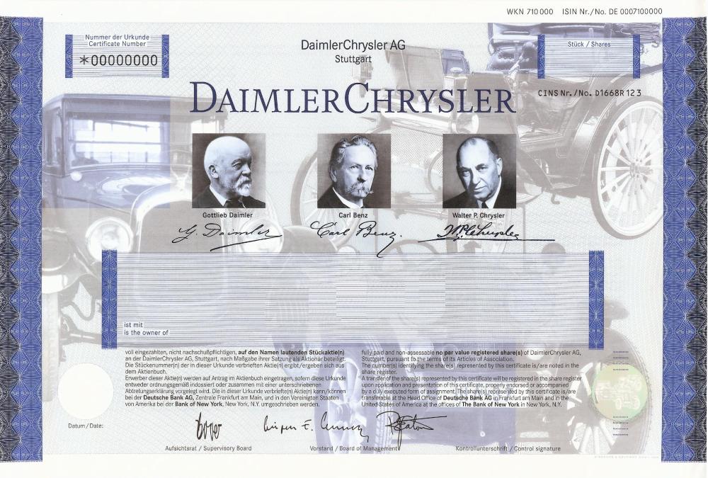 Chrysler daimler stock price #1