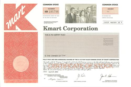Kmart Stock Certificate
