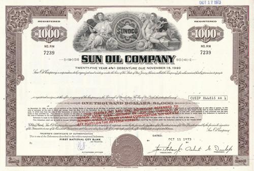 Sunoco Stock Certificate